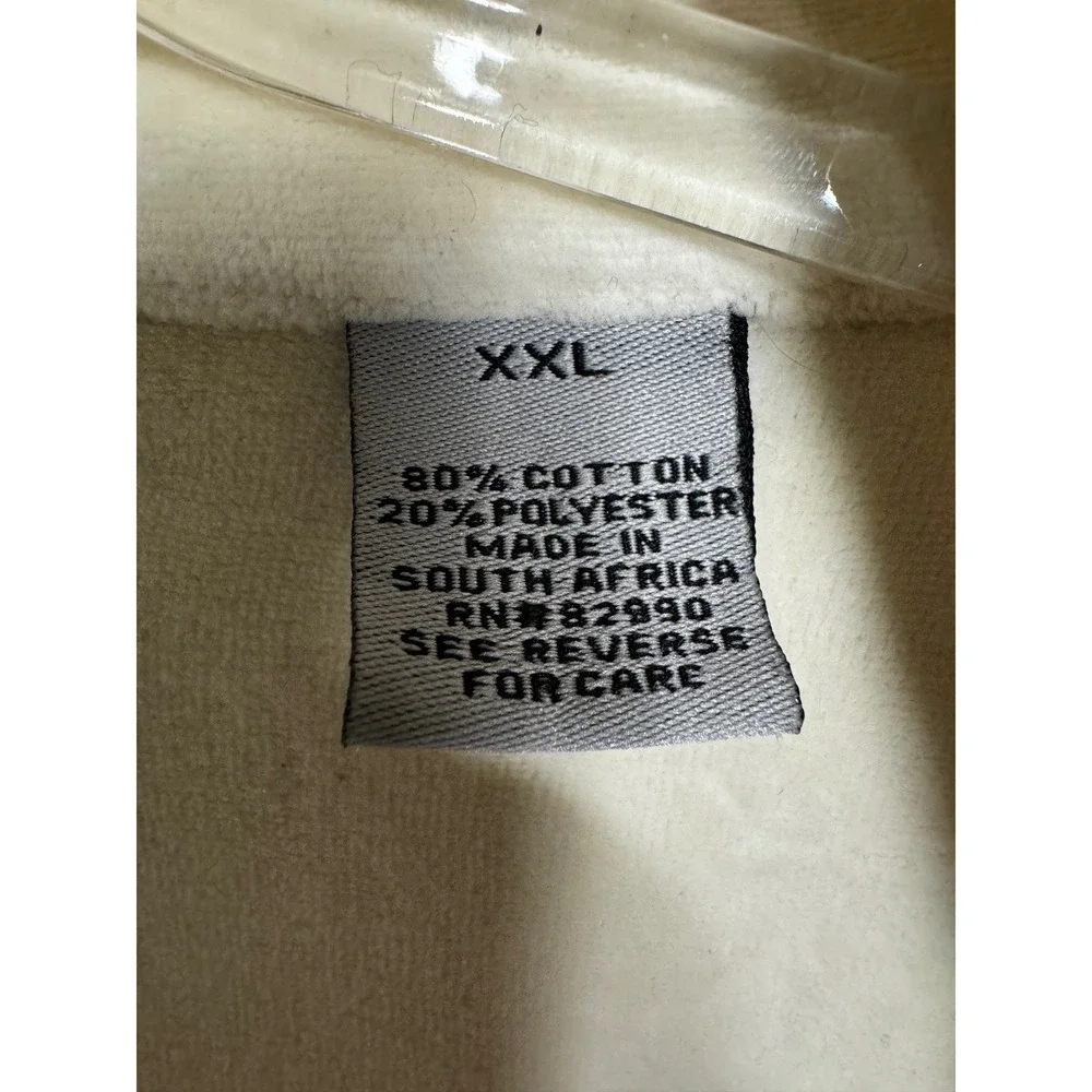 Karl Kani Velour Track Jacket Mens XXL Cream Full Zip Embroidered Excellent